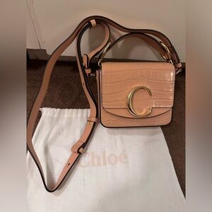 Chloe Mini shoulder bag Blush with gold hardware-slightly used